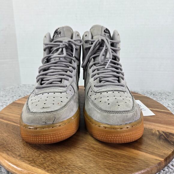 Nike Air Force 1 High WB GS Grey Gum Casual Athletic Sneakers Kids 6y 922066-002 - Picture 4 of 12